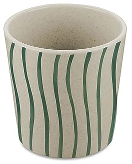 Koziol CONNECT CUP S MONSTERA STRIPES Becher 190ml 4er Set nature desert sand 1454700