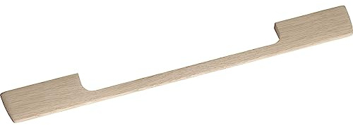 ALLES IM GRIFF Holzgriff Theta LA 288mm - Möbelgriff aus Holz - Schrankgriff Breite 356mm, Eiche roh