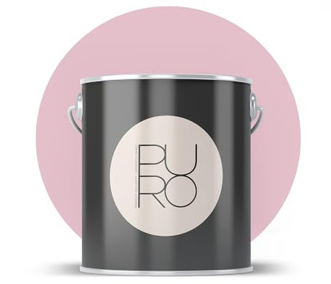 Livingwalls PURO Premium Wandfarbe c2009 - Malerfarbe mit sehr hoher Deckkraft - matte hochwertige Innenfarbe in Rosa - 1l