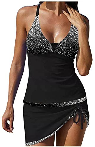 WILLBEST Skianzug mädchen Schwangerschaft meerjungfrauenflosse surfshirts Damen Bikini Triangel Damen Set Moderne bademode Tankini mit Shorts Strandkleider Sommer bademode Tankini b