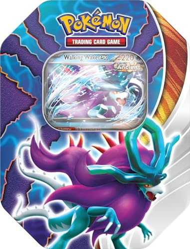 Pokémon TCG: Paradox Clash Tin - Walking Wake ex (1 Folien-Promo-Karte und 4 Pokémon TCG Booster-Packs)