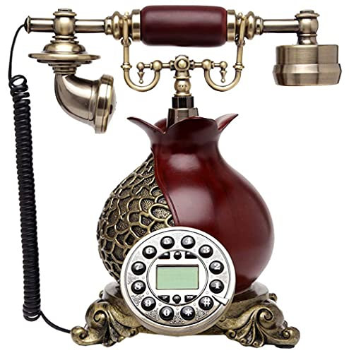 TSMBIKE Telefoni con Filo, Telefono Antico Telefono retrò Pastorale Antico Telefono Fisso per Ufficio Domestico