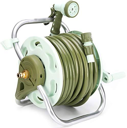 Schlauchtrommel, Metall-Schlauchwagen, Aluminium-Gartenschlauchwagen, Gartenbewässerung, Schlauchhalter, Outdoor-Haushalt, Autowäsche, Schlauchtrommel, Aufbewahrungsregal