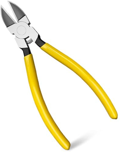 Viganoc Set di taglierine laterali ultra affilate da 17,8 cm, con pinze a molla, pinze da taglio diagonale per la creazione di gioielli, elettrici, artigianato, fiori, plastica