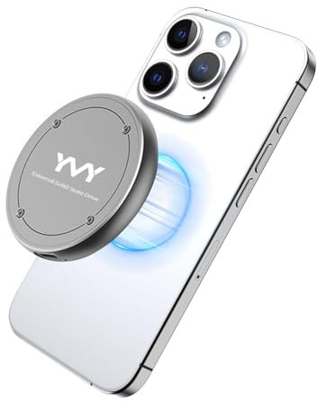 YMY - Disco SSD externo magnético portátil 256 GB, 10 Gbps, velocidad ultra SSD magnética para almacenamiento y copia de seguridad, compatible con ordenador portátil, Mac, TV, iPhone 15 Pro,