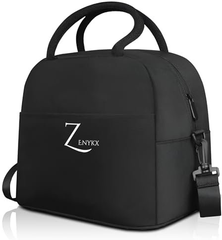ZENYKX®️ Bolsa Termica para Comida Trabajo | Bolsa Porta Alimentos de Poliéster con Aislamiento de Aluminio | para Hombre y Mujer