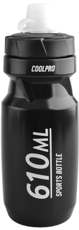 TRIWONDER Botella de Agua Deportiva 610 ml 710 ml Botellas de Agua Reutilizables Sin BPA para Bicicleta Ciclismo MTB Running Gimnasio (Negro, 610 ML)