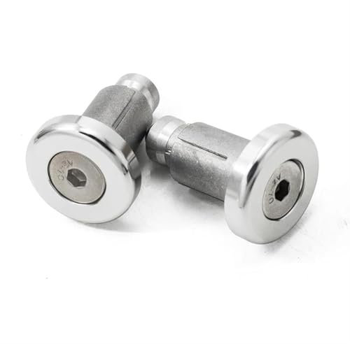 HJTEDHE Motorrad Lenker Endstopfen 13,5–18 Mm Retrofit Motorrad Universal Aluminiumlegierung CNC Lenker Silber Balance Block Bar Endkappe Mit Durchmesser 22 Mm Motorrad Lenkerstopfen