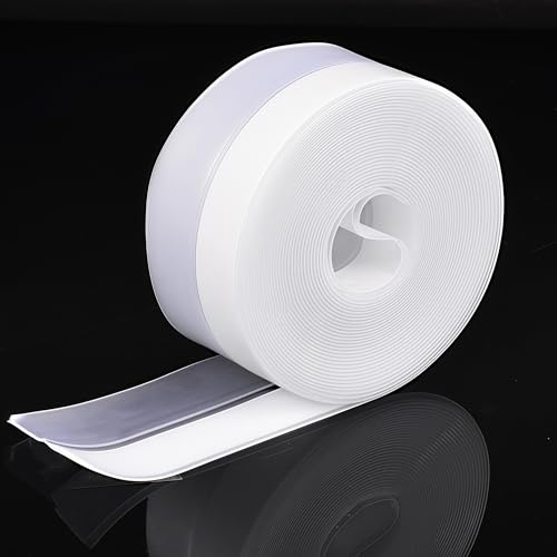Silicone Seal Door Strip Bottom - 10M/32.8ft (W: 45MM) Silicone Sealing Sticker Self Adhesive Weather Stripping for Gaps of House, Glass Shower, Window and Door, Weatherproof Soundproof Insect Proof