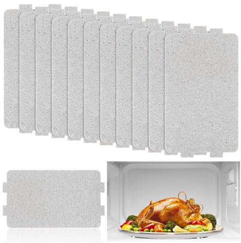 10 Pezzi Mica per Microonde, Piastra Di Mica Per Forno A Microonde, Fogli Di Mica Per Microonde, Tagliabile, Resistente Al Calore Isolamento, Forno A Microonde Copertura Di Guida D'onda 11.5 × 6.5cm