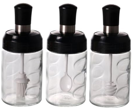 Cabilock Juego De 3 De Especias De Sal y De Vidrio Para Cocina y Almacenamiento