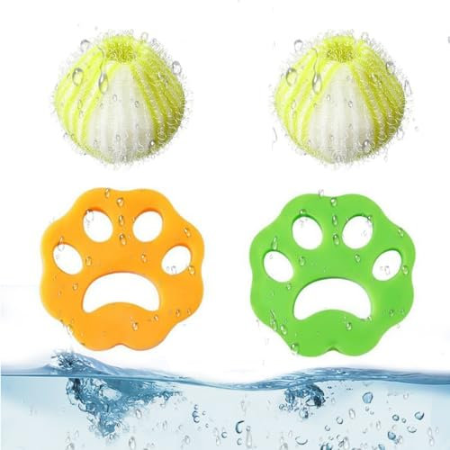 GGUFAY Quita Pelos Mascota,Atrapa Pelos Lavadora Mascotas, Recoge Pelos Mascotas,Bola de Lavado Reutilizable para Eliminar el Pelo de Las Mascotas en la Lavadora(8 PCS)