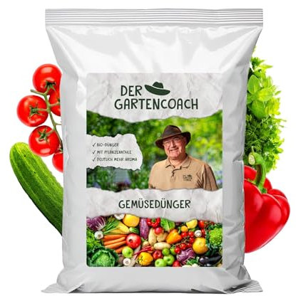 Der Gartencoach Gemüsedünger mit aktivierter Pflanzenkohle I nachhaltig & biologisch I optimale Ernährung für Beet- und Gemüsepflanzen I organischer Dünger für das Gemüsebeet (5 Kilogramm)