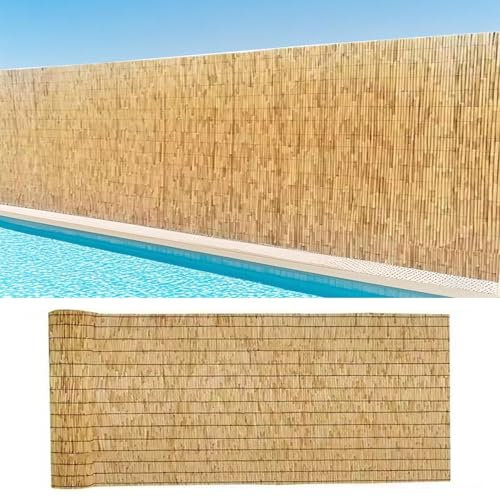 Generisch Sichtschutzmatte Balkon,Bambus Sichtschutz Zaun,Rollzaun 30 50 60 80cm Hoch,Schilfrohrmatte Beach Mit Kabelbindern, Windschutz Sonnenschutz Dekorativer Zaun Für Terrasse Garten