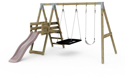 Premium Double Swing with Deck - Flex and Boat Dusky Pink