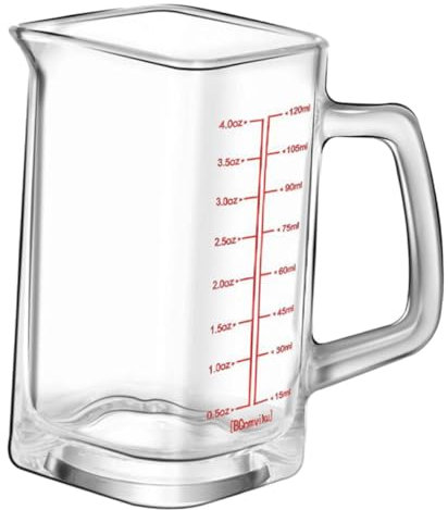 TOPPERFUN Jarra Medidora De Vidrio Taza Medidora Para Espresso y Leche Multiusos