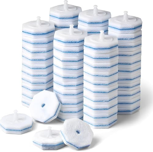 60 Pack Toilet Wand Refills Compatible with Clorox Toilet Brushes, Instant Foam Cleaning, Secure Lock No Slipping, Odor Neutralizing, Easy Snap-On Design