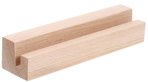 Alipis Base de madera para calendarios y tarjetas de notas Soporte de fotos de pie de madera decoración de mesa zócalo multifuncional para carteles y tarjetas