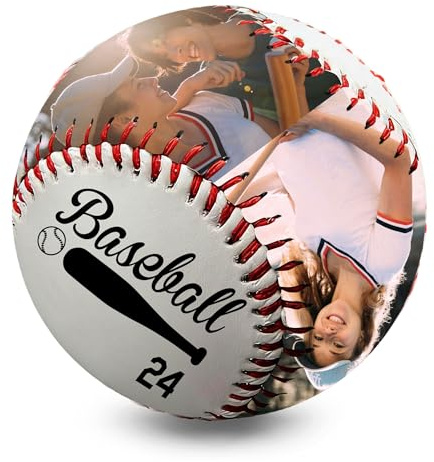 WERWAES Individueller Baseball – Mit eigenem Foto & Text personalisierbar, Abschluss, Geburtstag oder Vatertag, ideal für Spieler, Trainer & Teams