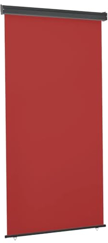 Nqyjm Tenda da sole laterale per balcone, terrazza, giardino, 125 x 250 cm, colore rosso