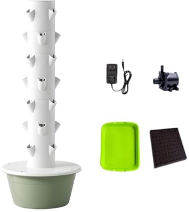 Hydroponisk Odlingskit, Hydroponiskt Planttorn 20 Plantor Inomhus Hydroponiskt System Självvattnande Torn För örter Och Grönsaker(7th floor)