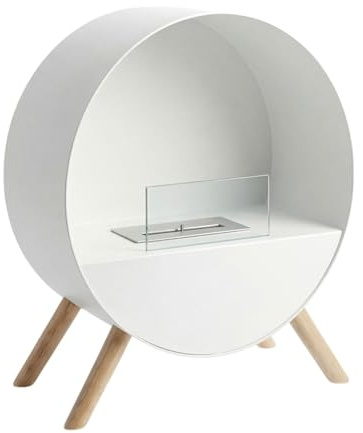 Frankystar Vénus - Cheminée de sol 60 x 72 x 30 cm de design d'intérieur Pieds en bois de pin blanc