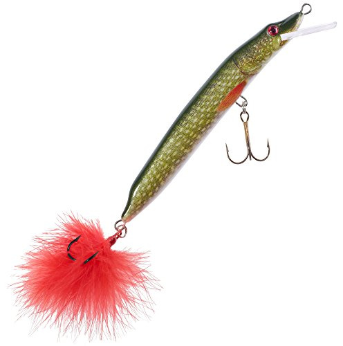 Balzer MK Schlanker Hecht Wobbler - Hechtwobbler zum Spinnangeln auf Hecht, Zander & Barsche, Hechtköder, Spinnköder für Hechte, Farbe/Teilung:Hecht hell / 1 teilig, Länge/Gewicht:14cm / 13g