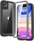 Diaclara iPhone 11 Case, 360° Full Body with Built-in Screen Protector Touch Sensitive, Clear Shockproof Soft Bumper Phone Case for iPhone 11 6.1 - Black