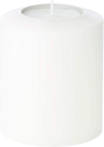 EDZARD Teelichthalter Dauerkerze Cornelius Pine, Oben gewölbt, Höhe 12 cm, Durchmesser 10 cm, beidseitig verwendbar für Normale Maxi-Teelichter und höhere Maxi-Teelichter mit Kunststoffhülle