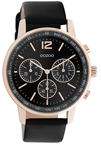 Oozoo Timepieces Herren Uhr - Armbanduhr Herren mit Lederarmband - Analog Herrenuhr in rund C10814