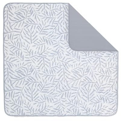 Toddlekind Krabbelmatte für draußen & drinnen, wasserabweisend & tragbar, Picknickdecke für Babys aus Bio-Baumwolle, windelfreies Spielen, 120 × 120 cm, Stone