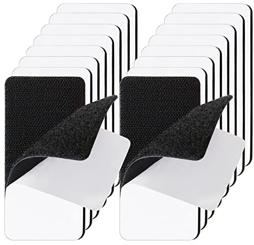 Lot de 16 bandes adhésives de 5,1 x 10,2 cm avec bande auto-agrippante très résistante pour tapis, support résistant, ruban d'installation de fixation, suspension murale, tissu, canapé, industriel,