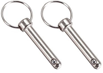 METALLIXITY Quick Release Pins (8mmx42mm) 2Pcs, Carbon Steel Pull Pin - for Shipbuilding, Ship Outfitting, Boat Top