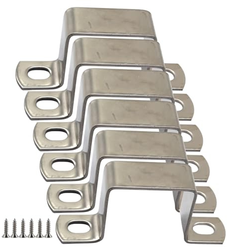 6 Stück M20x20 304 Edelstahl Vierkantrohrschellen Clips U-Rohr-Schlauchschellen Schnalle U-Halterungen Sattelklemmen