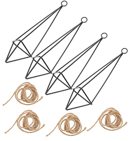 TINEASUR 4stücke Pflanzenhänger Aus Metall Für Luftpflanzen Geometrischer Hängekorb Luftpflanzenhalter Dekorativer Aufhänger Für Luftpflanzen Pflanzenständer Luftpflanzenregal