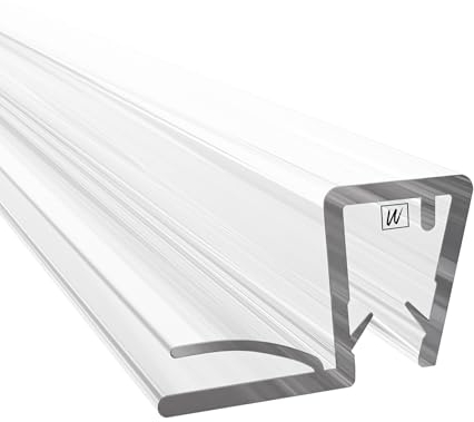 WAKA Premium Duschtür & Duschlippe PRO-O Duschdichtung Optisch Transparent, Duschdichtungen für Duschtüren 6-8mm Glas Länge 2000mm Duschkabinen Dichtungen & Duschtürdichtung mit der Besten Qualität