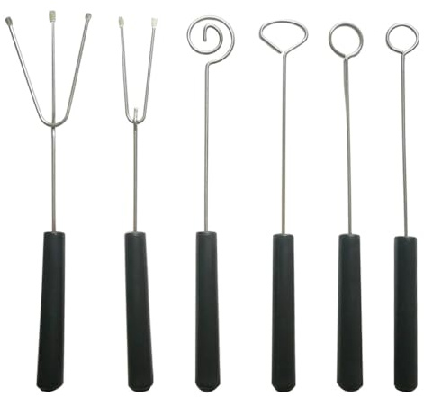 Ciieeo 6pièces Set De Fourchettes À Tremper Acier Inoxydable Pour Chocolat Outils De Décoration Diy Pour Fruits Bonbons Et Gâteaux