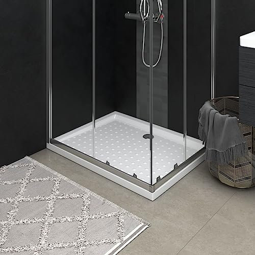 NQJIBUE Home Giardino, Piatto Doccia Base con Puntini Bianco 90x70x4 cm ABS
