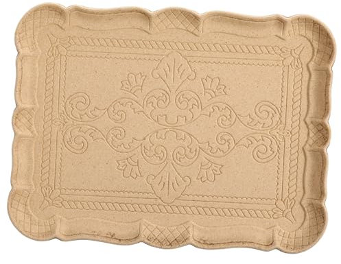 JECOMPRIS Plateau Bois Vintage Décoratif Plateau Rustique Pour Collations Desserts Fruits Pour Chambre Cuisine Salon Et Présentation Accessoires