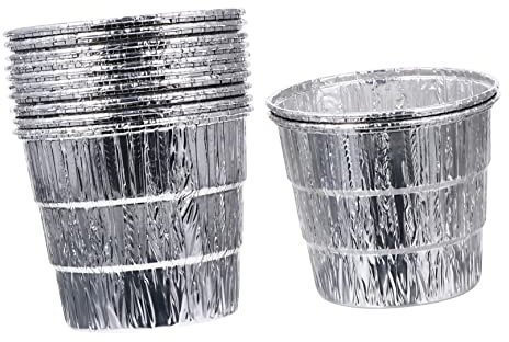 JOINPAYA 12 Piezas Revestimiento de Grasa para Barbacoa bandejas Forro de Grasa rugerizado Parrillas para Barbacoa Forro de Cubo de Barbacoa Forro de Barbacoa Profesional Papel de Aluminio