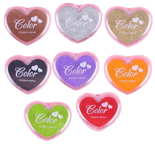 Artibetter 8 Stück Teiliges Stempelkissen für Fingerabdrücke Multi Funktions Kunstbedarf Bunten Farben für DIY Projekte Scrapbooking und Gestaltung