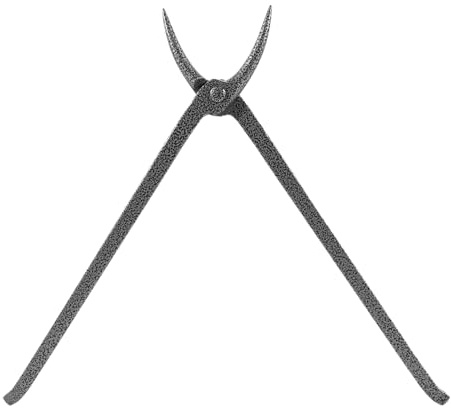 CTcar Schmiedezange 40 cm mit Rundmaul | Für Rund-/Flachmaterial & Messerbau | Geschmiedet aus 1.2067 Stahl | Profi & Hobby
