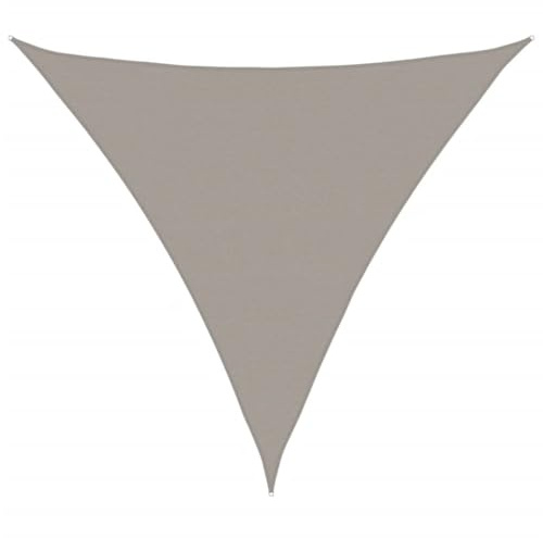 Tenda a Vela Triangolare in HDPE, Esterni, Grigio Chiaro, 5x5x5 m