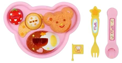 Care Parts Kids Plate Children's Early Learning Bear Box Kit with Food & Pudding Feeding Simulation Play House Toys