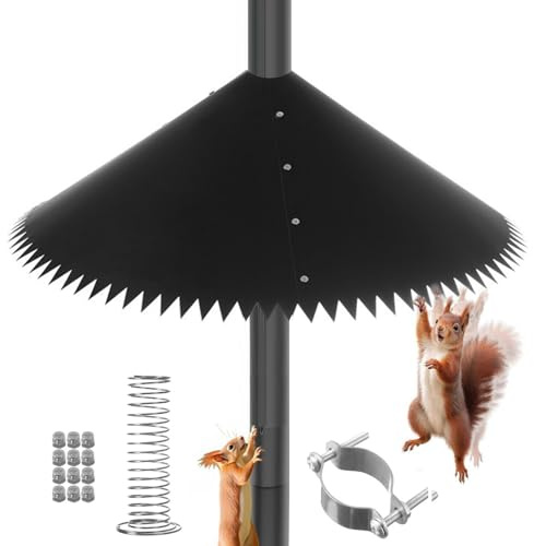 DAWCBVJQ Scudo Anti Scoiattoli,Protezione Anti Scoiattoli Per Montaggio Su | Barriera Resistente Agli Agenti Atmosferici A Molla Per Stazione Di Alimentazione Su Albero Giardino Balcone