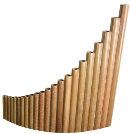 18 Pfeifen Panflöte Traditionelles Musikinstrument Panflöte 15 Rohr Bitter Bambus Professionelle(22 G)
