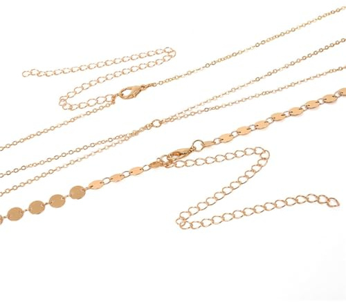 Alipis Chaîne Corporelle Chaîne de Corps de Natation pour Femmes à Paillettes Cuivre et Fer Légère Facile à Porter Or pour Femme Plage et Danse