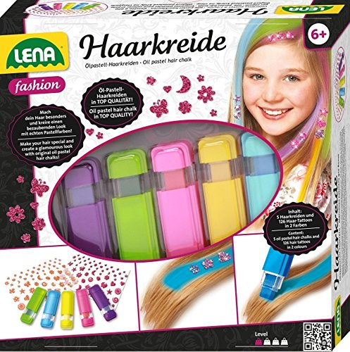 Lena 42536 Fashion Set Haarkreide,6 Jahre to 99 Jahre