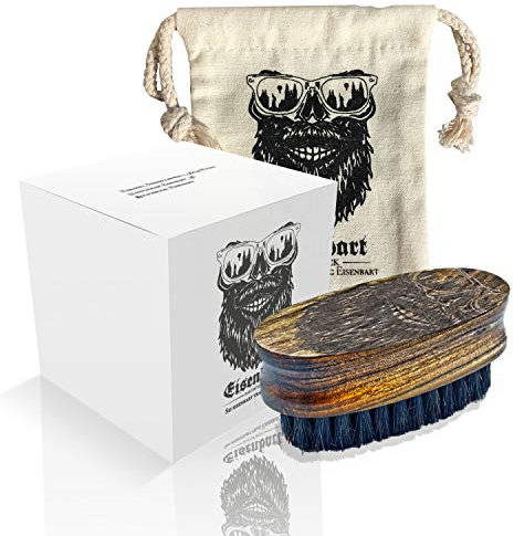 Bartbürste von Eisenbart mit Wildschweinborsten antistatische Bartpflege aus Sandelholz