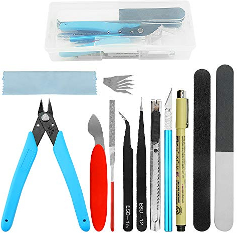 TOVOT 16 Stück Gundam Modellbauwerkzeuge Hobbybauwerkzeuge Bastelset Modellbauer Grundbausatz für Modellbau, BAU und Reparatur